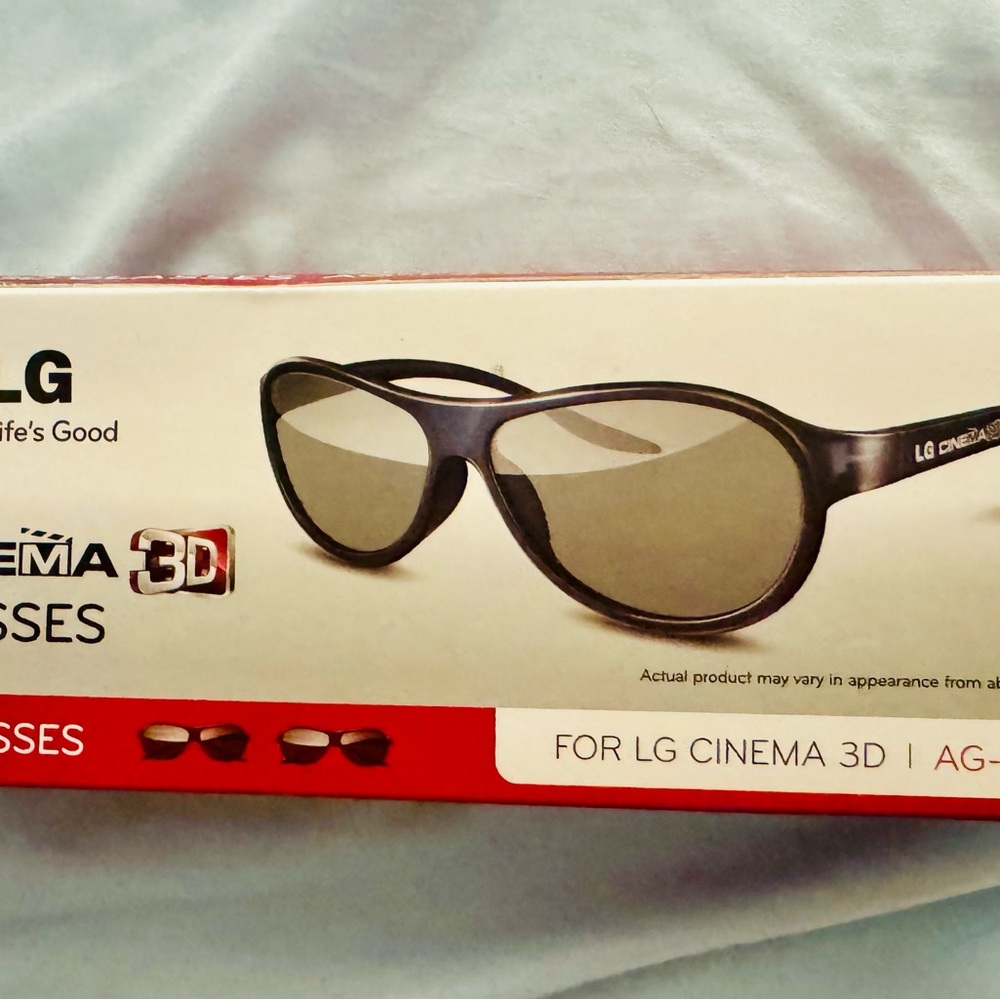 LG Cinema 3D Glasses - Black 2 Pack NWT